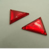 DESTOCKAGE – Strass Triangle Acrylique 26 mm – Rouge, Noir, Orange, Bleu, Argent – Lot 10, 20, 40