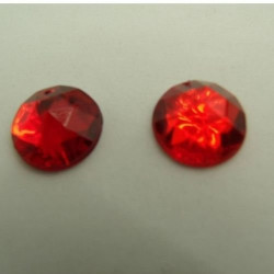 Déstockage Strass Rond Acrylique 15 mm – Rouge, Orange, Bleu, Argenté