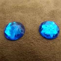 DESTOCKAGE – Strass Rond Acrylique 15 mm – Rouge, Bleu, Argenté – Lot de 10, 20, 40