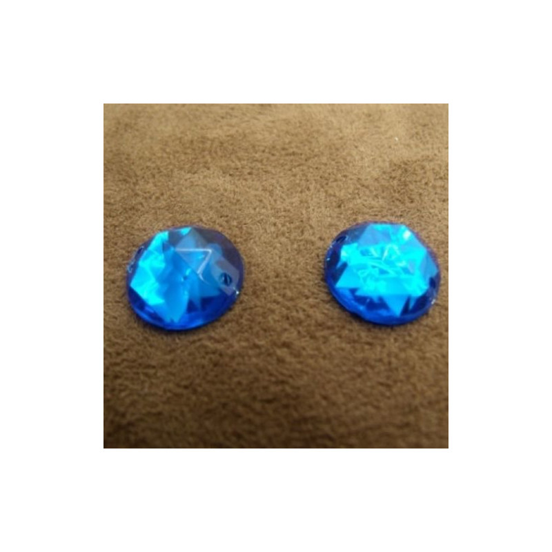 DESTOCKAGE – Strass Rond Acrylique 15 mm – Rouge, Bleu, Argenté – Lot de 10, 20, 40