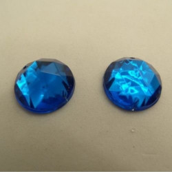 DESTOCKAGE – Strass Rond Acrylique 15 mm – Rouge, Bleu, Argenté – Lot de 10, 20, 40
