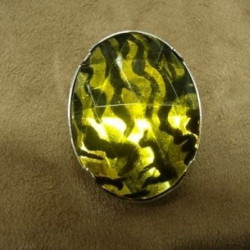 Strass à Griffe Ovale Or et...