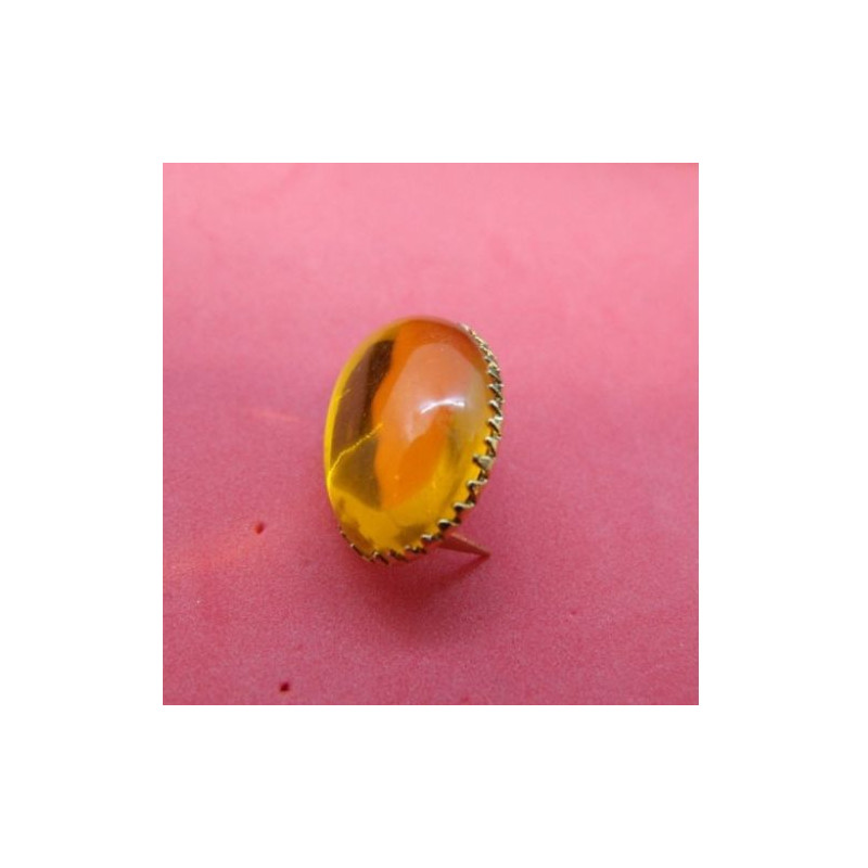 Strass à Griffe Ovale Doré – 2,5 x 1,8 cm – Plusieurs Couleurs
