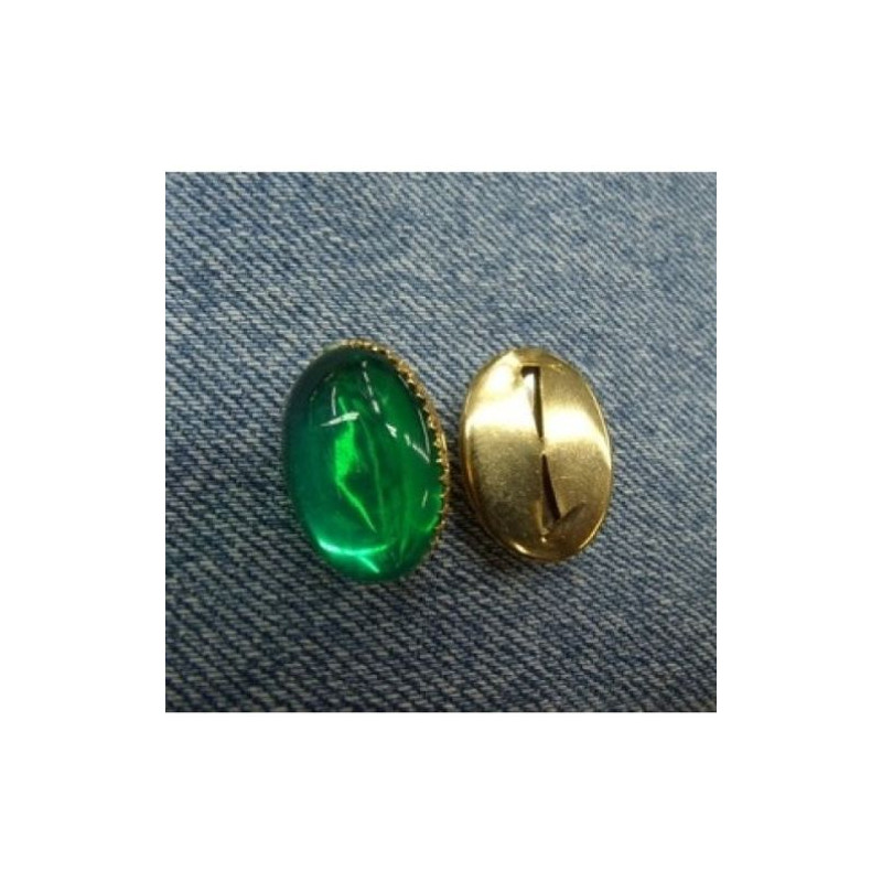 Strass à Griffe Ovale Doré – 2,5 x 1,8 cm – Plusieurs Couleurs