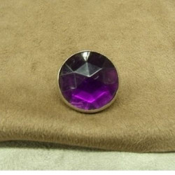 Lot de 2  a 4 Strass à Griffe Rond 2 cm – Noir ou Violet