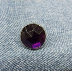Lot de 2  a 4 Strass à Griffe Rond 2 cm – Noir ou Violet