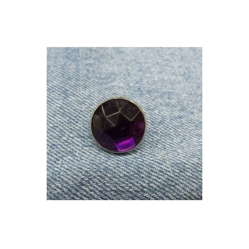 Lot de 2  a 4 Strass à Griffe Rond 2 cm – Noir ou Violet