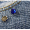 Déstockage – Lot de 25 Strass à Griffe Rond Bleu 1 cm