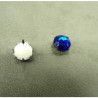 Déstockage – Lot de 25 Strass à Griffe Rond Bleu 1 cm