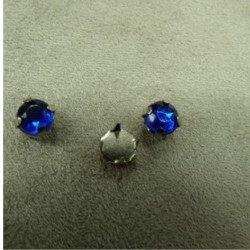 Déstockage – Lot de 25 Strass à Griffe Rond 0,6 cm – Vert, Jaune, Bleu