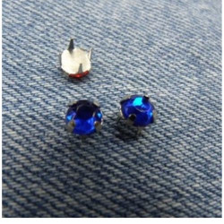 Déstockage – Lot de 25 Strass à Griffe Rond 0,6 cm – Vert, Jaune, Bleu