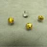 Déstockage – Lot de 25 Strass à Griffe Rond 0,6 cm – Vert, Jaune, Bleu
