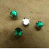 Déstockage – Lot de 25 Strass à Griffe Rond 0,6 cm – Vert, Jaune, Bleu