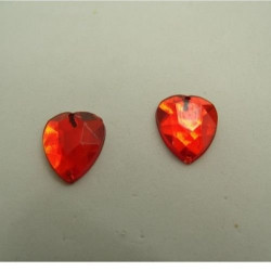 Strass Cœur Acrylique 15 x 12 mm – Lot de 10 ou 20 –