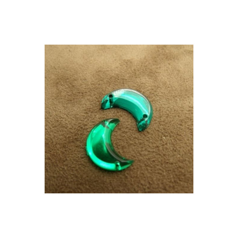 Strass Lune Acrylique 16 mm – Lot de 10 ou 20