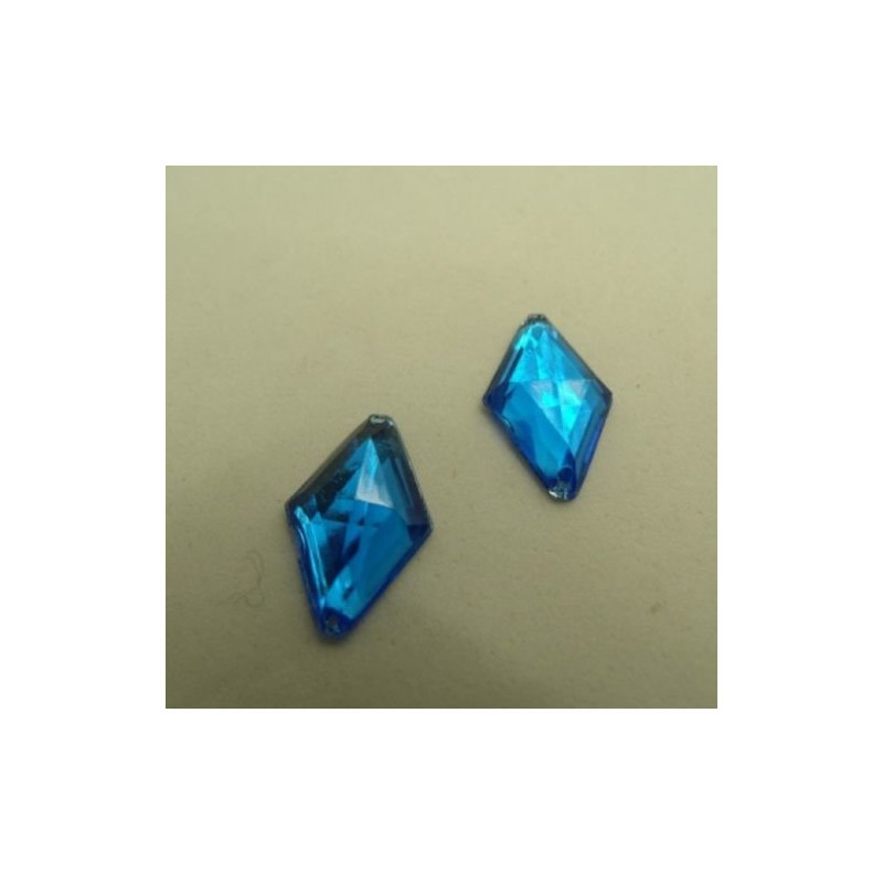 Strass Losange Acrylique 18x11 mm – Rouge, Vert, Bleu, Violet – Lot de 10 ou 20