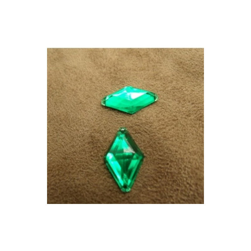 Strass Losange Acrylique 18x11 mm – Rouge, Vert, Bleu, Violet – Lot de 10 ou 20