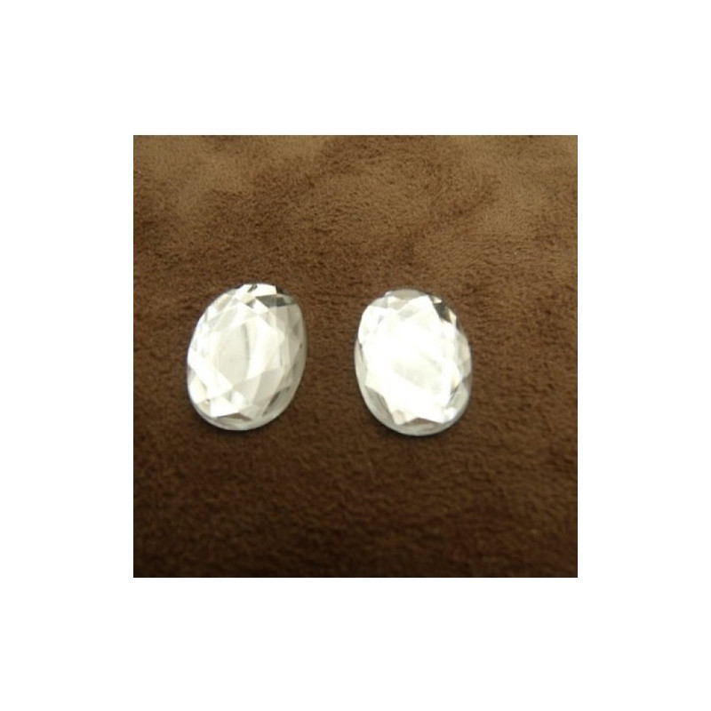 Déstockage – Strass Ovale à Coudre 18 mm – Lot de 10, 20 ou 50 pièces