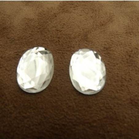 Déstockage – Strass Ovale à Coudre 18 mm – Lot de 10, 20 ou 50 pièces