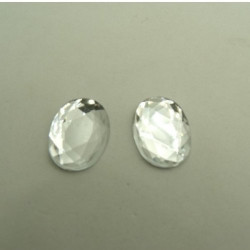 Déstockage – Strass Ovale à Coudre 18 mm – Lot de 10, 20 ou 50 pièces