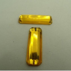 DESTOCKAGE – Strass Rectangulaire Acrylique 25 x 8 mm – Rouge, Orange – Lot de 10, 20, 50