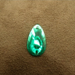 Strass Goutte Vert 22x12 mm...
