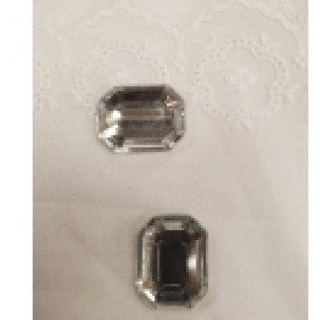 Strass Hexagonal Argent 20 mm x 16 mm – Lot de 10 et 20