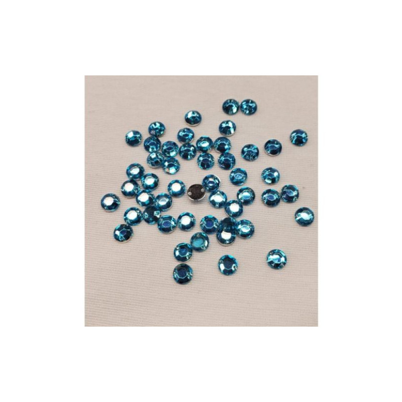 Strass Rond 6 mm – Lot de 50 – Couleurs variées à coudre ou coller