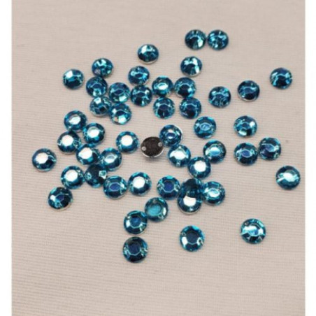 Strass Rond 6 mm – Lot de 50 – Couleurs variées à coudre ou coller