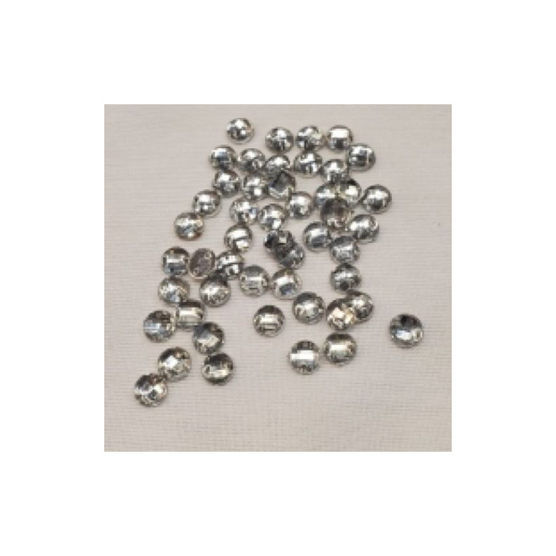 Strass Rond 6 mm – Lot de 50 – Couleurs variées à coudre ou coller