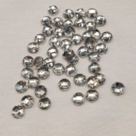 Strass Rond 6 mm – Lot de 50 – Couleurs variées à coudre ou coller