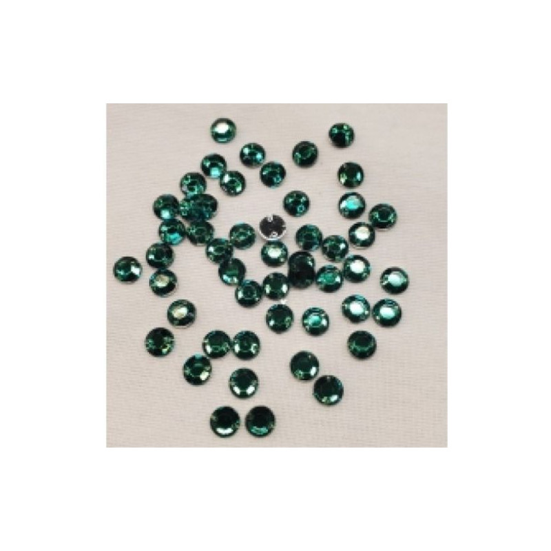 Strass Rond 6 mm – Lot de 50 – Couleurs variées à coudre ou coller