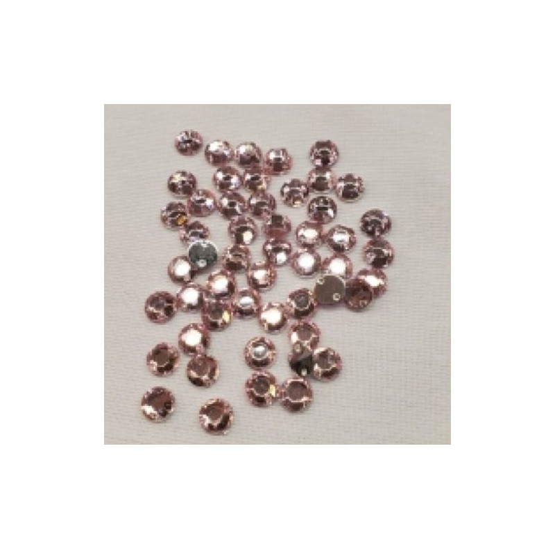 Strass Rond 6 mm – Lot de 50 – Couleurs variées à coudre ou coller
