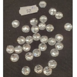 LOt DE 30 Strass Rond Crystal Argent 10 mm