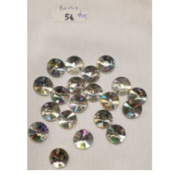 LOT 20 Strass Rond Crystal Multicolore 12 mm