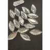 LOT DE 15  Strass Acrylique Ovale Crystal 24mm x 12 mm