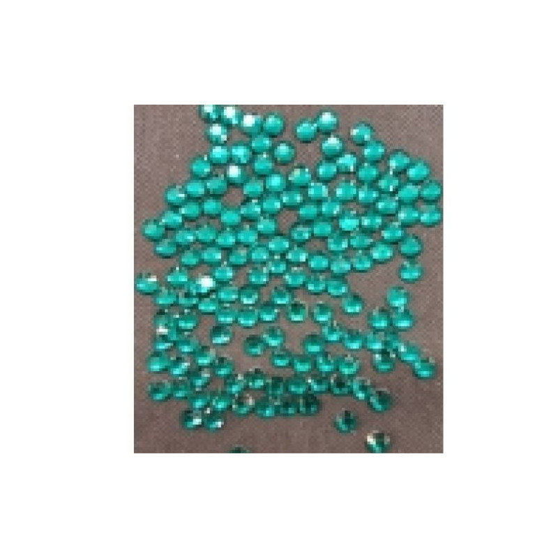 LOT DE 144 Strass Hot Fix EN Verre Rond Vert 6.5 mm