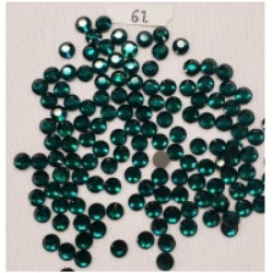 LOT DE 144 Strass Hot Fix EN Verre Rond Vert 6.5 mm