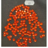 LOT de 144 Strass Hot Fix EN Verre Rond Rouge Orange 6.5 mm