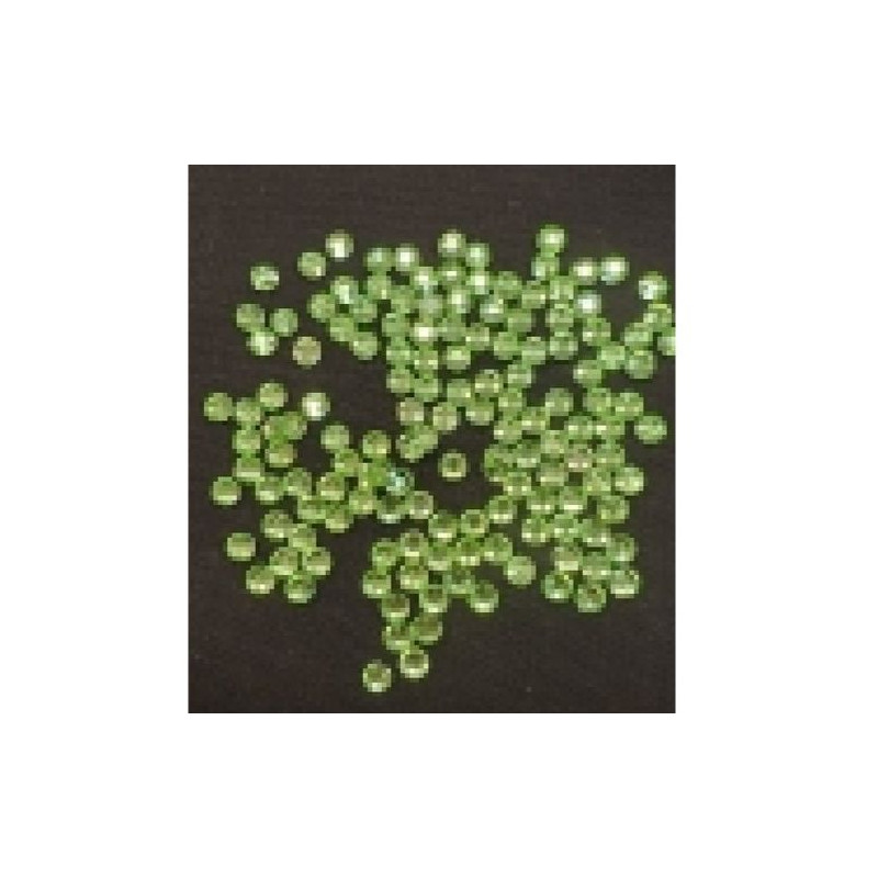 LOT DE 144 Strass Hot Fix EN Verre Rond Vert Pomme 6.5 mm