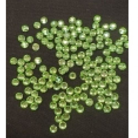 LOT DE 144 Strass Hot Fix EN Verre Rond Vert Pomme 6.5 mm