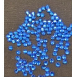 LOT DE 144 Strass Hot Fix EN Verre Rond Bleu Dur 6.5 mm