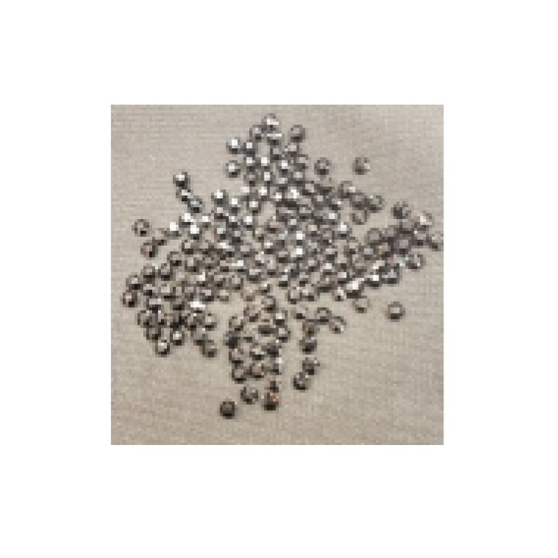 LOT DE 144 Strass Hot Fix EN Verre Rond Gris anthracite 6.5 mm