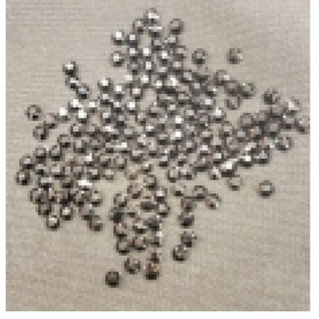LOT DE 144 Strass Hot Fix EN Verre Rond Gris anthracite 6.5 mm