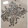 LOT DE 144 Strass Hot Fix EN Verre Rond Gris anthracite 6.5 mm