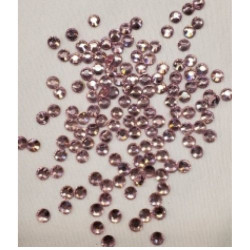 LOT DE 144 Strass Hot Fix EN Verre Rond Rose 6.5 mm