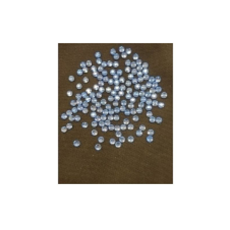LOT DE 144 Strass Hot Fix EN Verre Rond Bleu 6.5 mm
