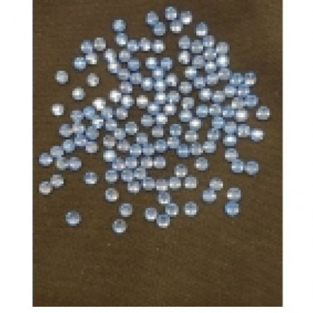 LOT DE 144 Strass Hot Fix EN Verre Rond Bleu 6.5 mm