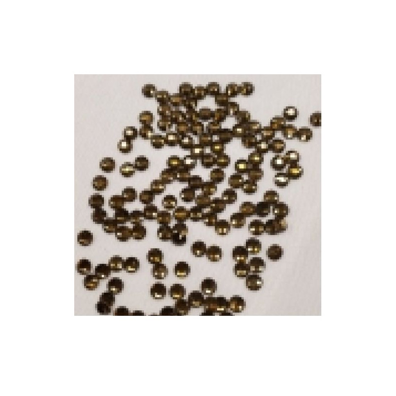 LOT DE 144 Strass Hot Fix EN Verre Rond Miel  6.5 mm