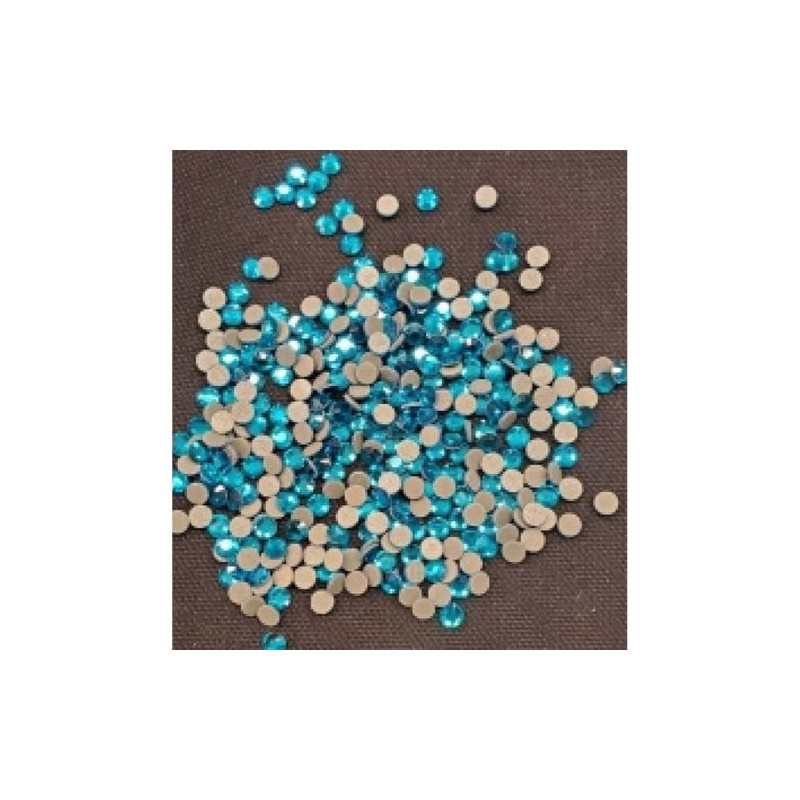 Strass En Verre Rond Turquoise,5 mm, vendu par 360 strass